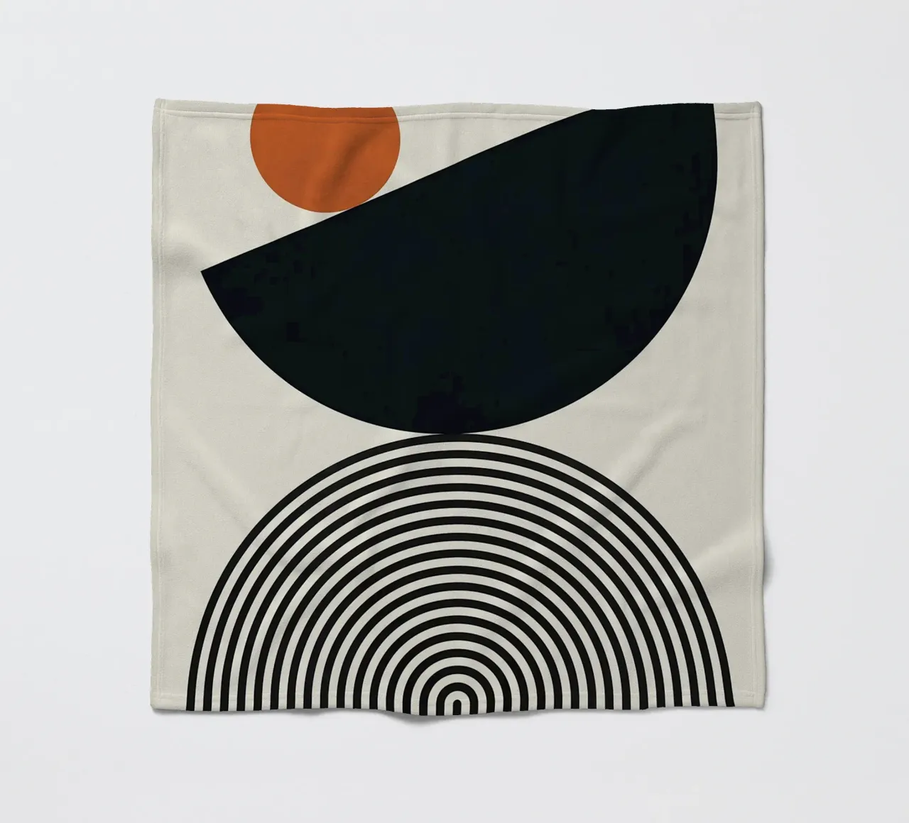 cerchio semicerchio forme geometriche in bianco e nero coperta in pile da Patrick M Gerber