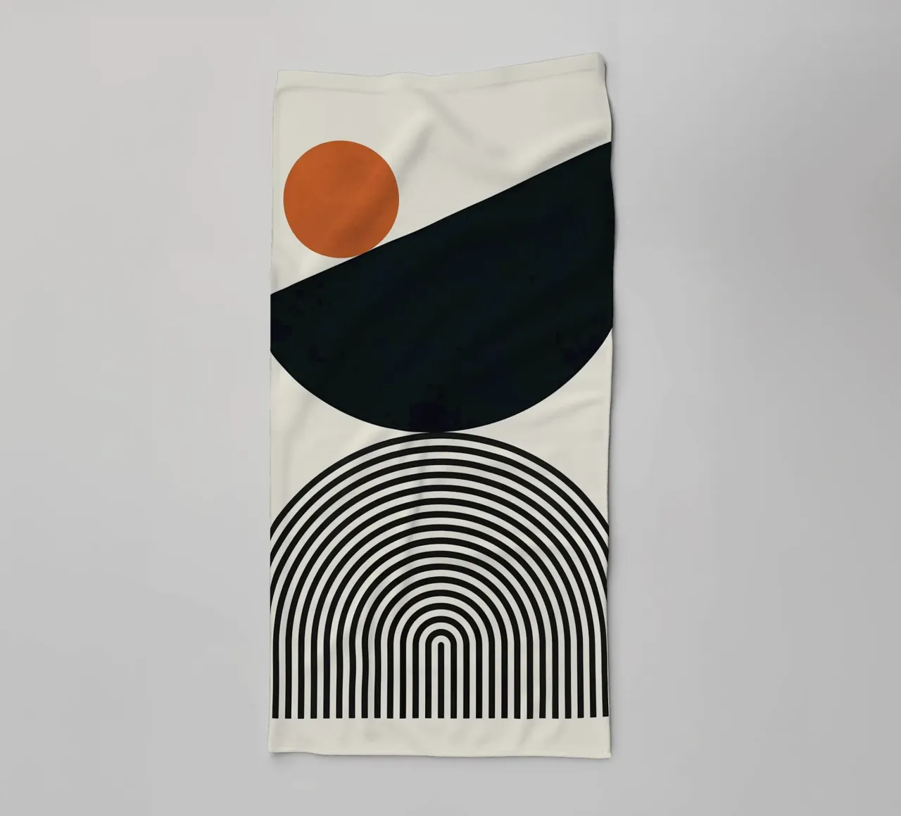 cerchio semicerchio forme geometriche in bianco e nero asciugamano da bagno da Patrick M Gerber