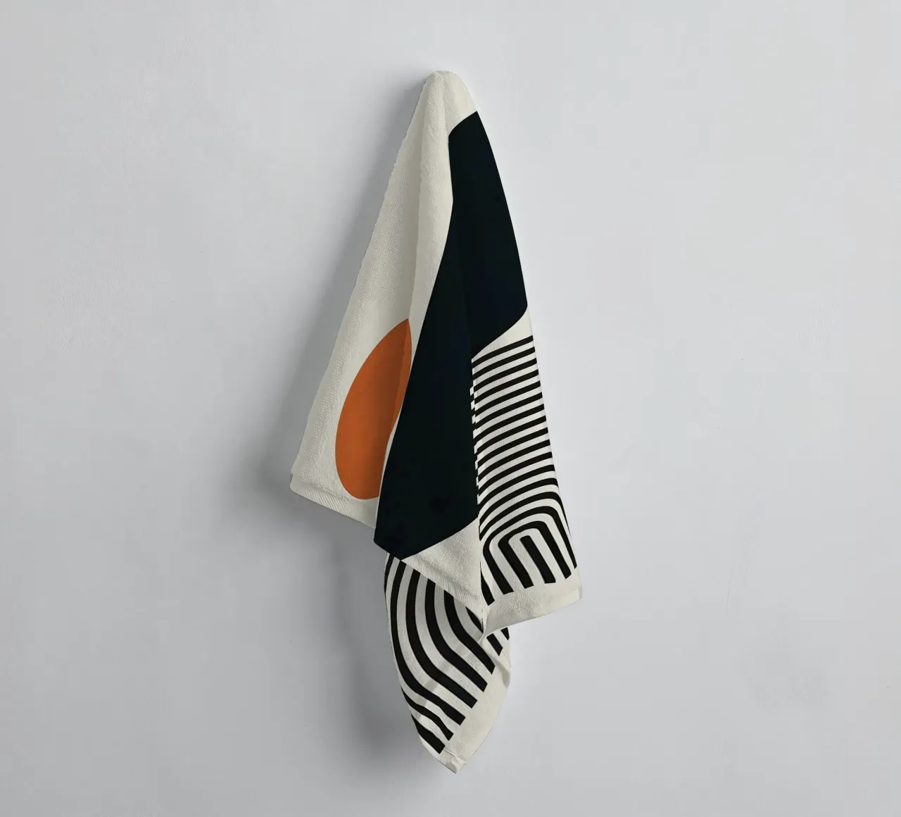 cerchio semicerchio forme geometriche in bianco e nero asciugamano da bagno da Patrick M Gerber
