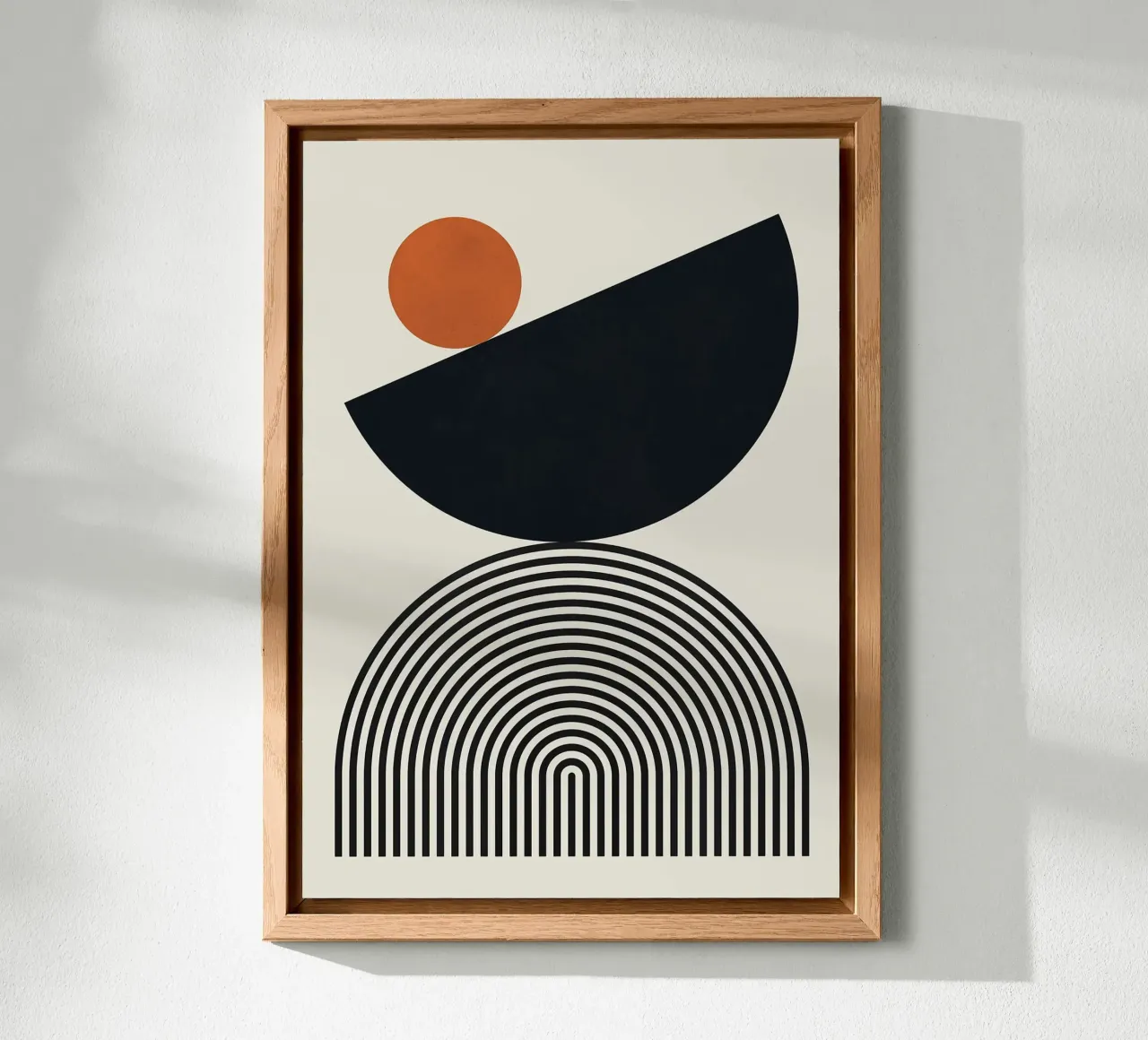 cerchio semicerchio forme geometriche in bianco e nero alluminio dibond da Patrick M Gerber