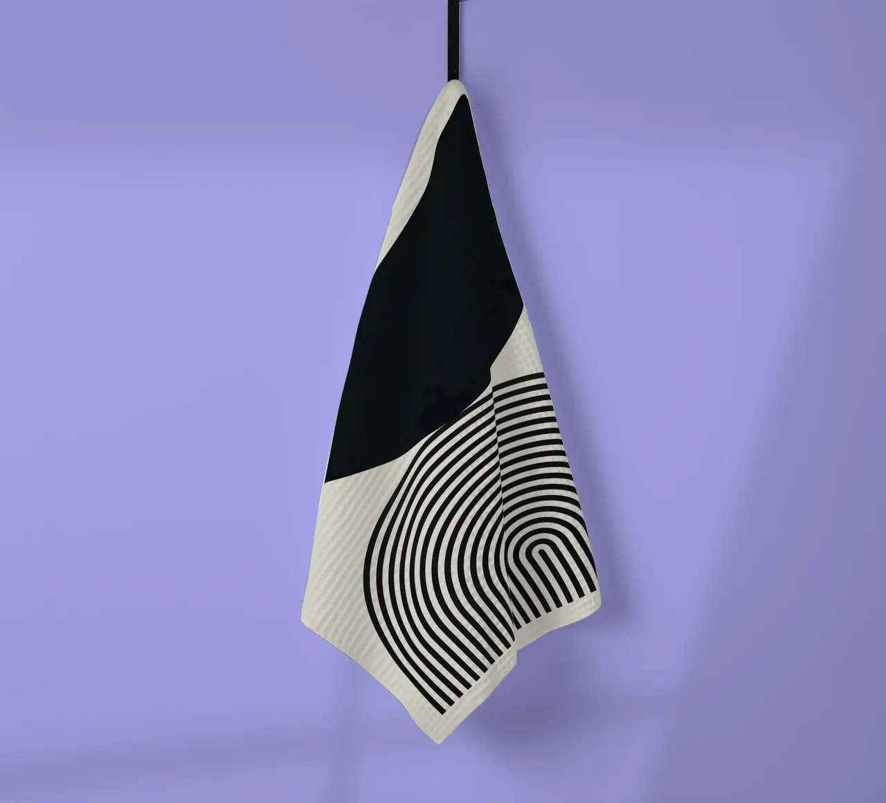 cerchio semicerchio forme geometriche in bianco e nero canovaccio da cucina da Patrick M Gerber