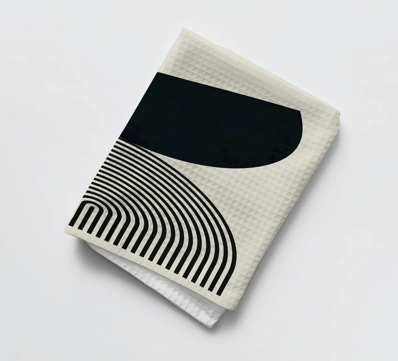 cerchio semicerchio forme geometriche in bianco e nero canovaccio da cucina da Patrick M Gerber