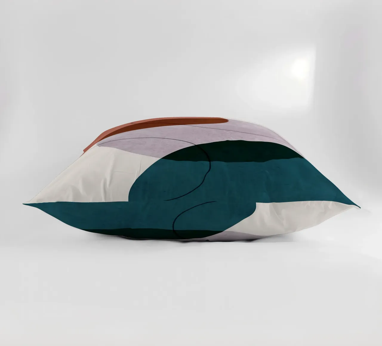 forme astratte sovrapposte forme geometriche linee curve cuscino da Patrick M Gerber