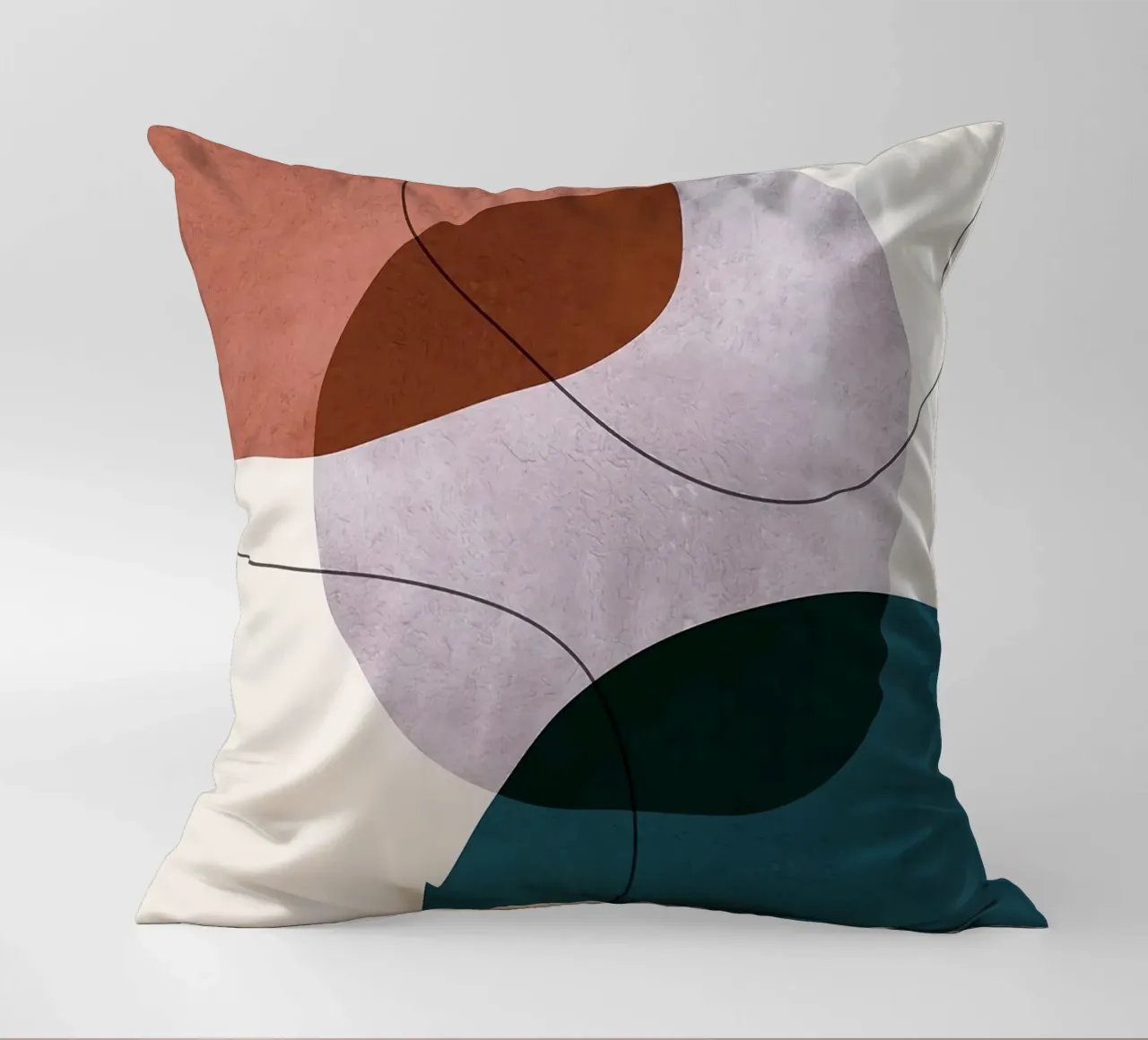forme astratte sovrapposte forme geometriche linee curve cuscino da Patrick M Gerber