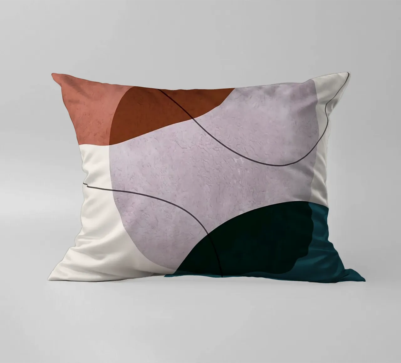 forme astratte sovrapposte forme geometriche linee curve cuscino da Patrick M Gerber