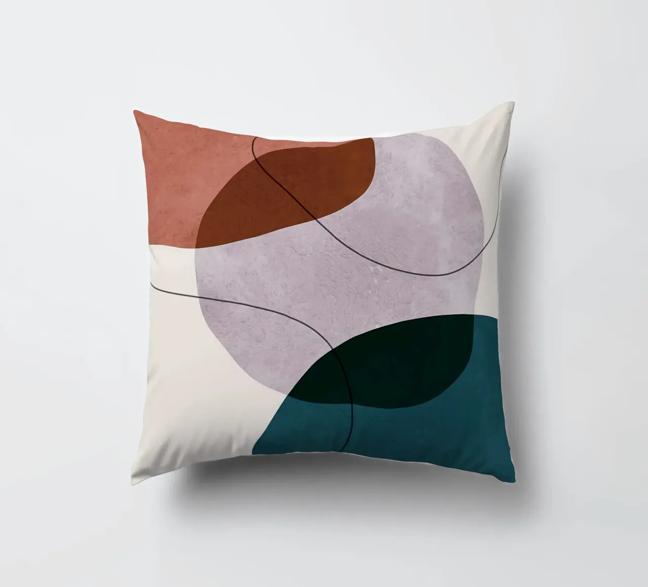 forme astratte sovrapposte forme geometriche linee curve cuscino da Patrick M Gerber