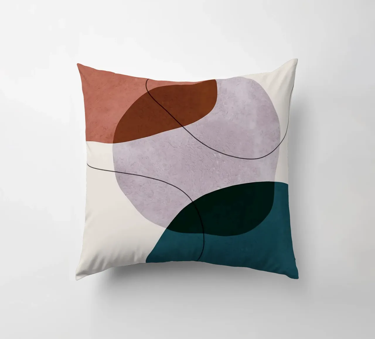 forme astratte sovrapposte forme geometriche linee curve cuscino da Patrick M Gerber