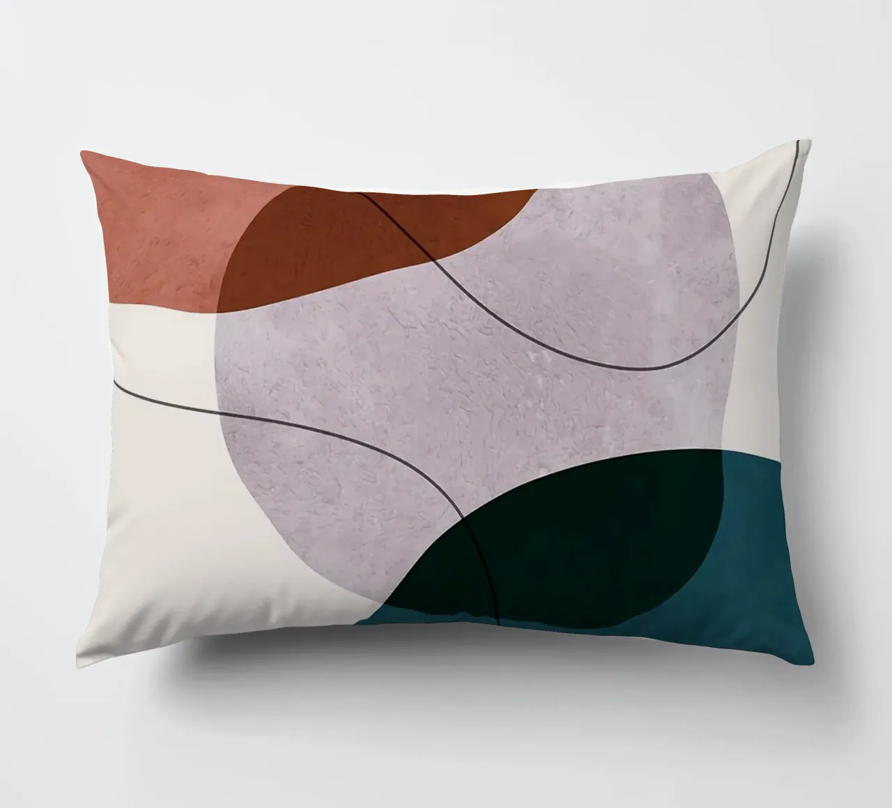 forme astratte sovrapposte forme geometriche linee curve cuscino da Patrick M Gerber