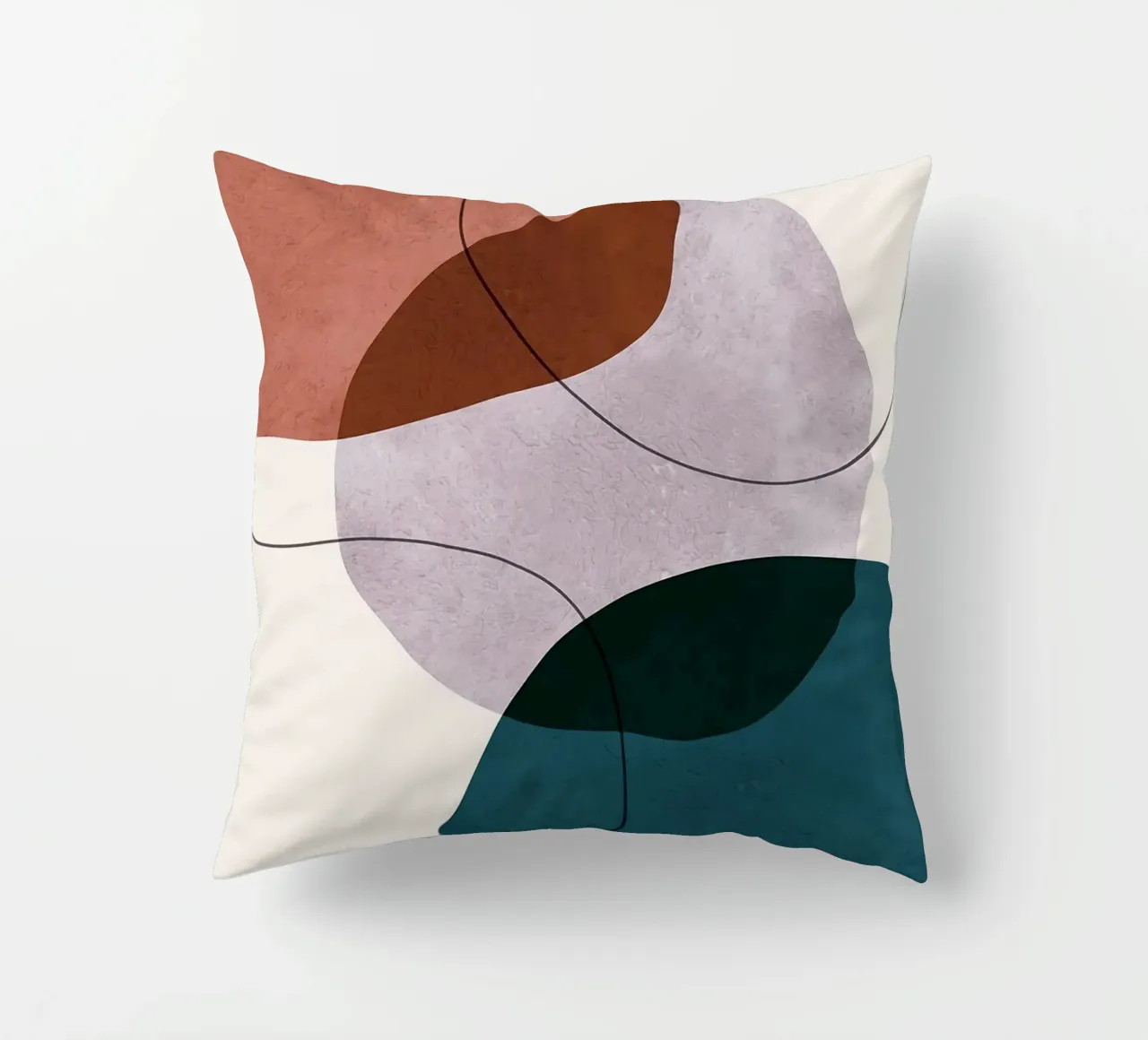 forme astratte sovrapposte forme geometriche linee curve cuscino da Patrick M Gerber
