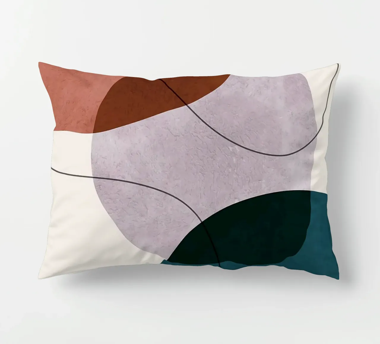 forme astratte sovrapposte forme geometriche linee curve cuscino da Patrick M Gerber