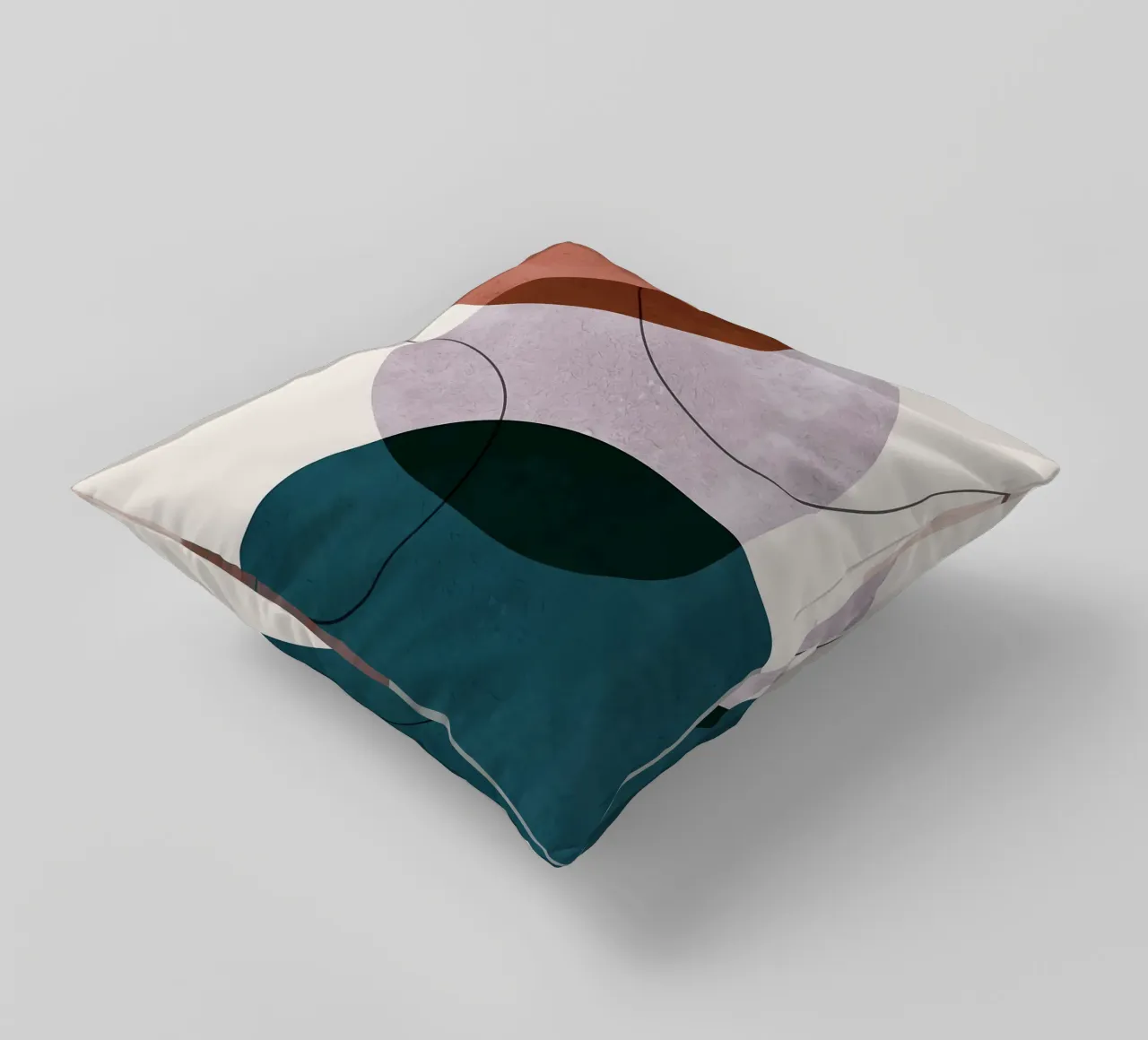 forme astratte sovrapposte forme geometriche linee curve cuscino da Patrick M Gerber