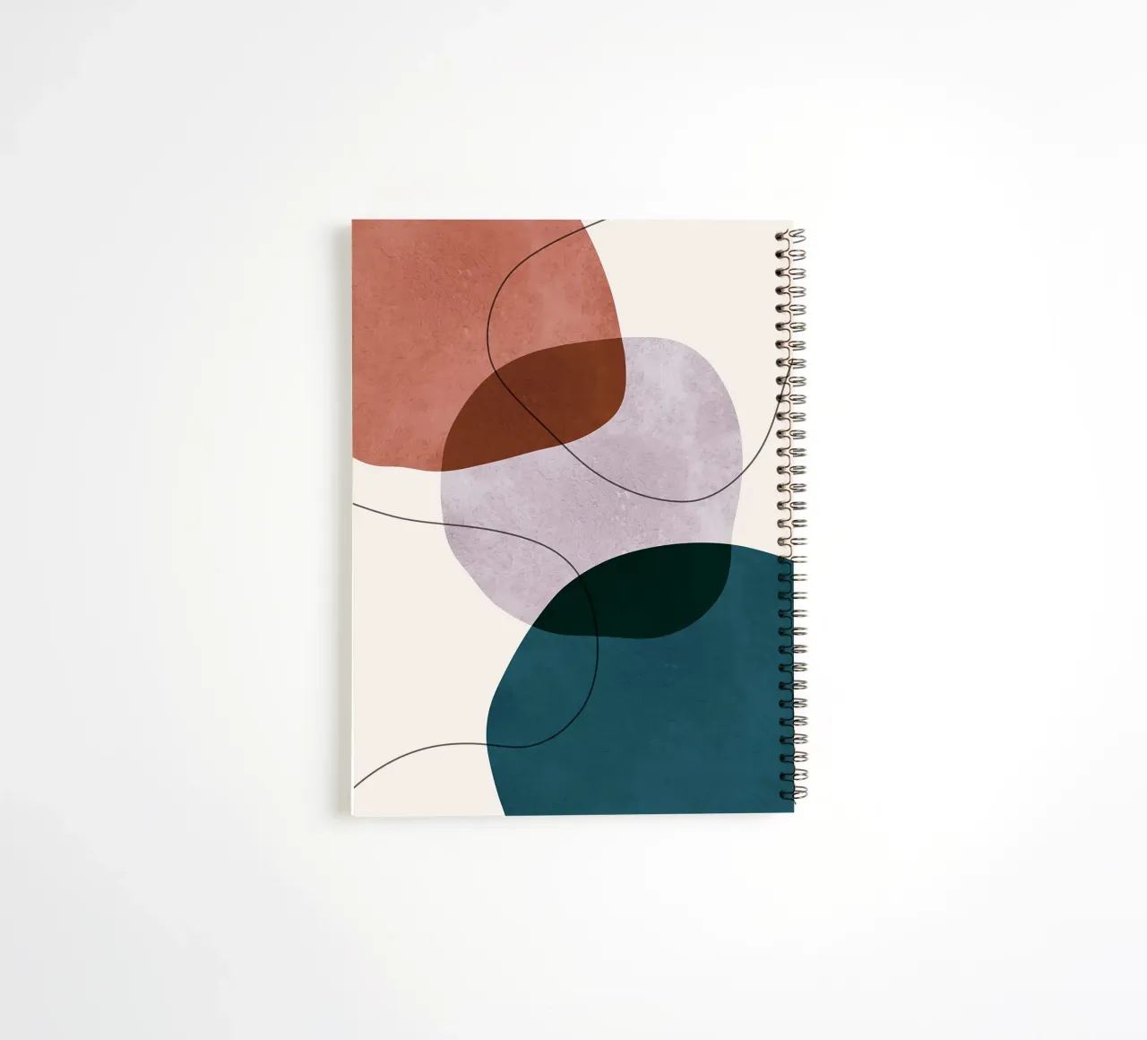 abstract shapes overlapping geometric forms curved lines spiral notebook by Patrick M Gerber