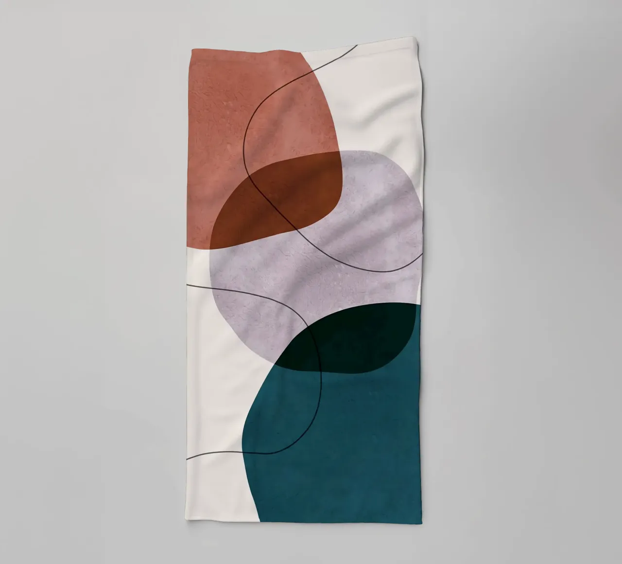 forme astratte sovrapposte forme geometriche linee curve asciugamano da bagno da Patrick M Gerber