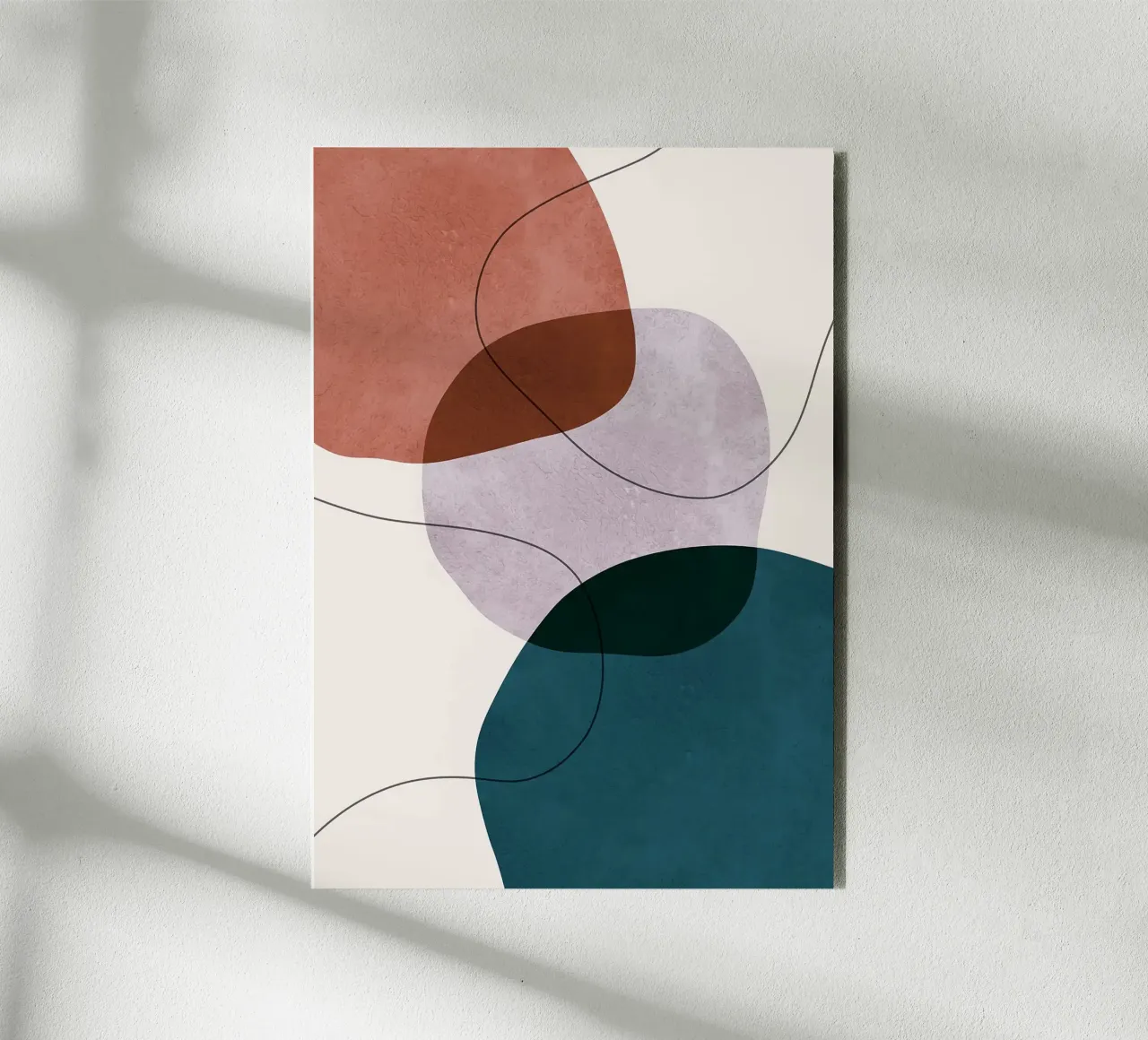 forme astratte sovrapposte forme geometriche linee curve alluminio dibond da Patrick M Gerber