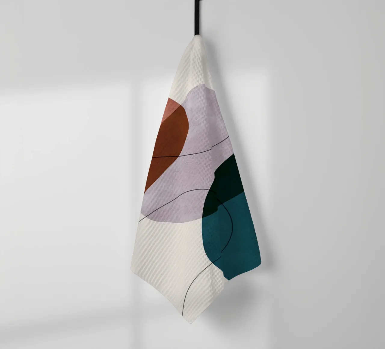 forme astratte sovrapposte forme geometriche linee curve canovaccio da cucina da Patrick M Gerber