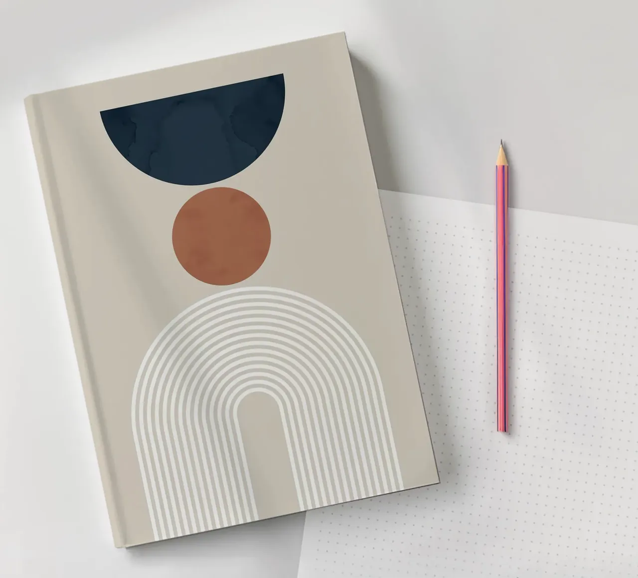 geometric shapes semicircle circle arch overlapping shapes notebook by Patrick M Gerber