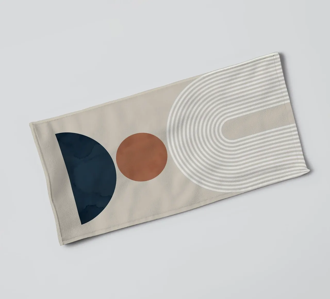 geometric shapes semicircle circle arch overlapping shapes towel by Patrick M Gerber