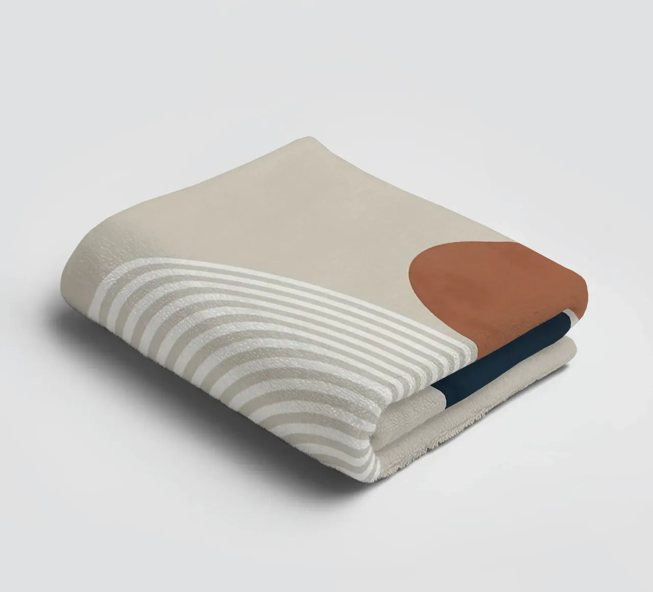 geometric shapes semicircle circle arch overlapping shapes towel by Patrick M Gerber