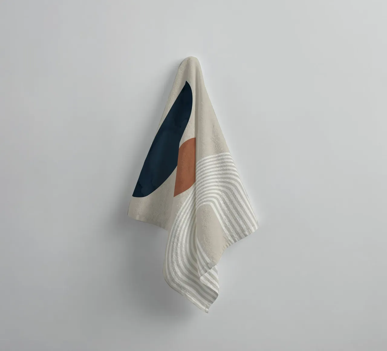 geometric shapes semicircle circle arch overlapping shapes towel by Patrick M Gerber