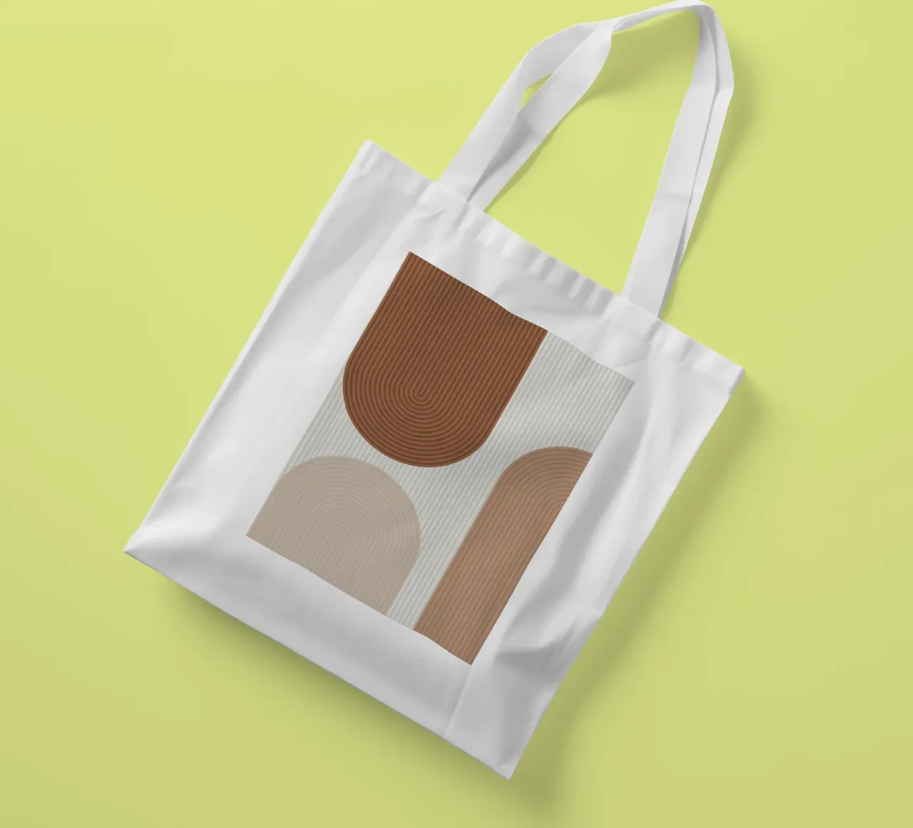 Bögen Streifen vertikale Linien geometrische Formen geschwungene Linien Jutebeutel von Patrick M Gerber