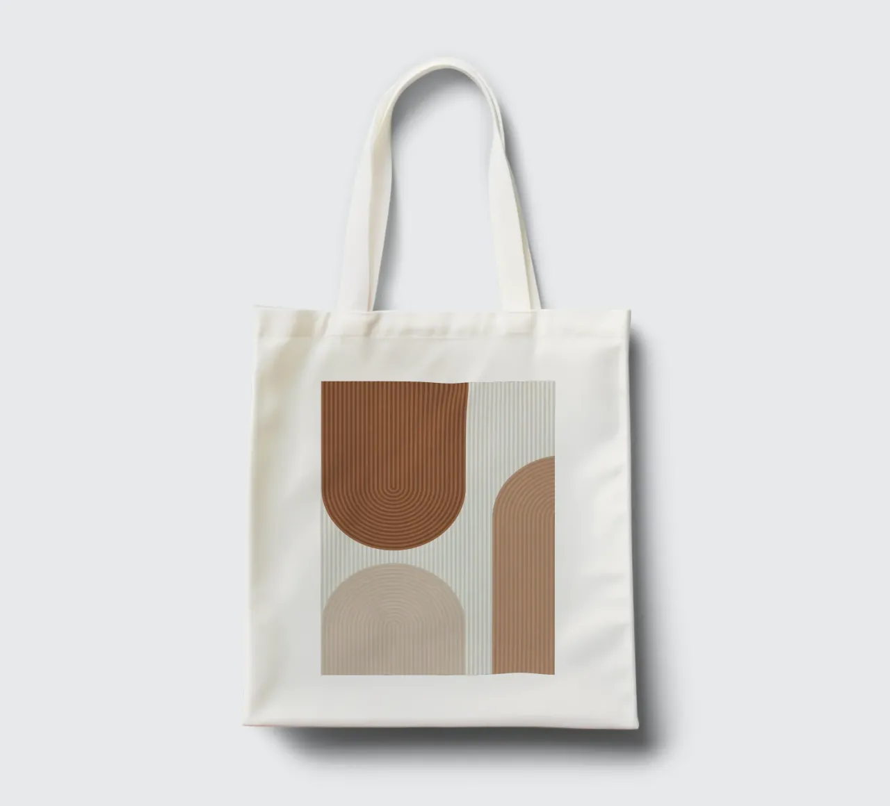 Bögen Streifen vertikale Linien geometrische Formen geschwungene Linien Jutebeutel von Patrick M Gerber