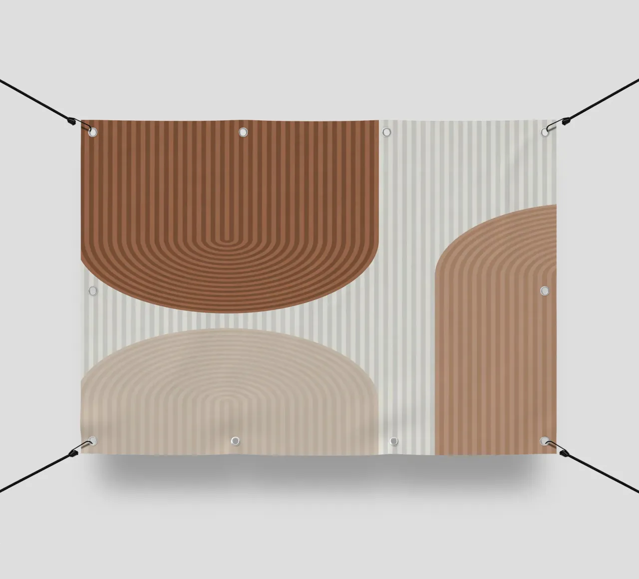 archi strisce linee verticali forme geometriche linee curve telo in pvc da Patrick M Gerber