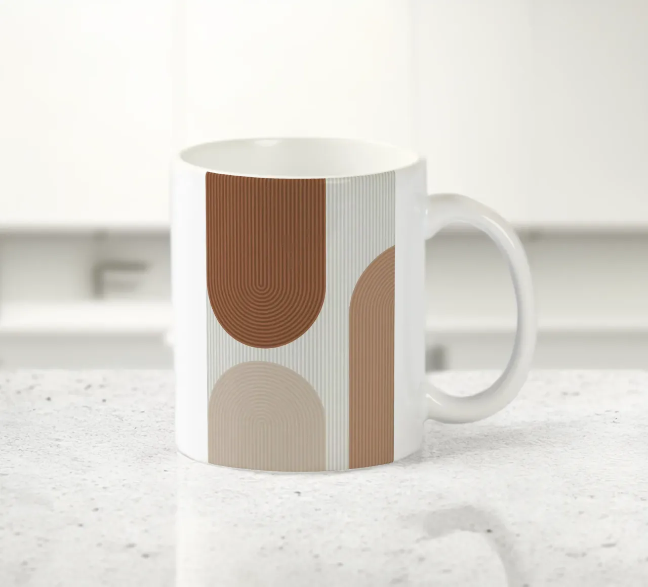 archi strisce linee verticali forme geometriche linee curve tazza in ceramica da Patrick M Gerber