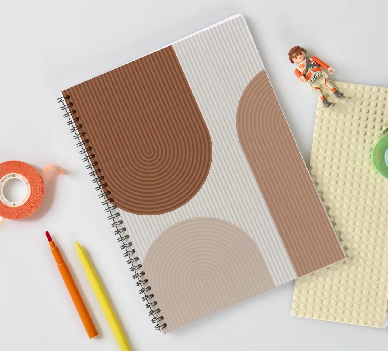 Bögen Streifen vertikale Linien geometrische Formen geschwungene Linien Ringbuch von Patrick M Gerber