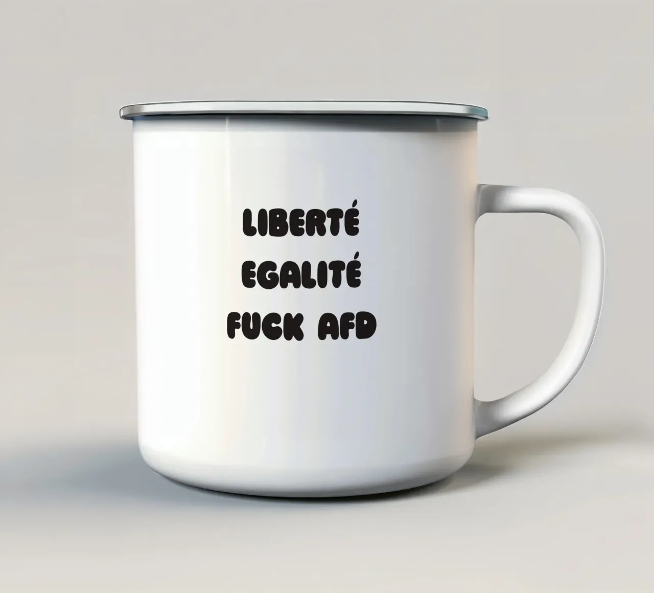 Liberté! tazza in smalto da Verplanungsagentur