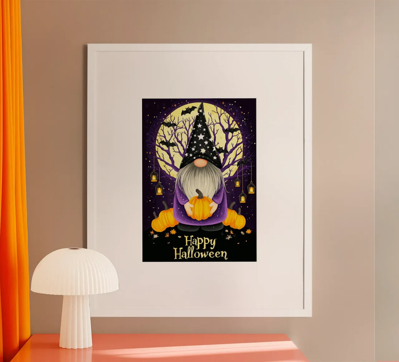 Mago e zucca di Halloween poster da Stellar Creative