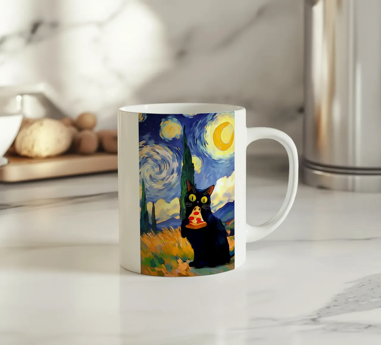 Pizza Cat tazza in ceramica da Stellar Creative