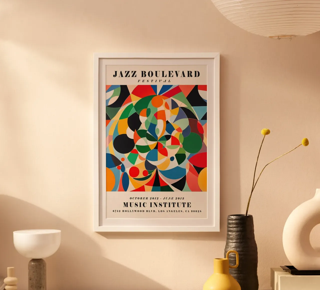 Jazz Boulevard poster con telaio in plastica da cosmos studio