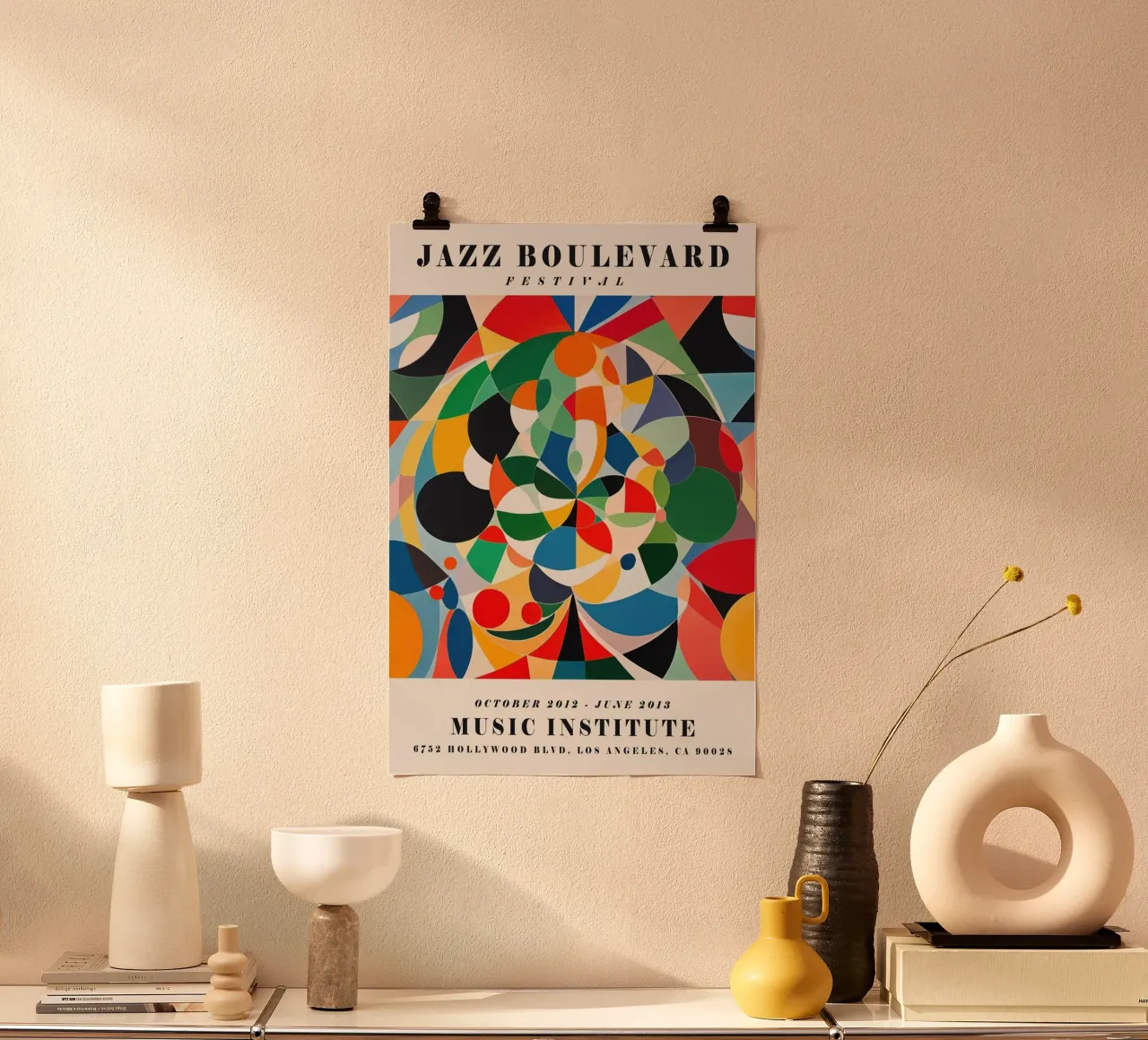 Jazz Boulevard poster con telaio in plastica da cosmos studio