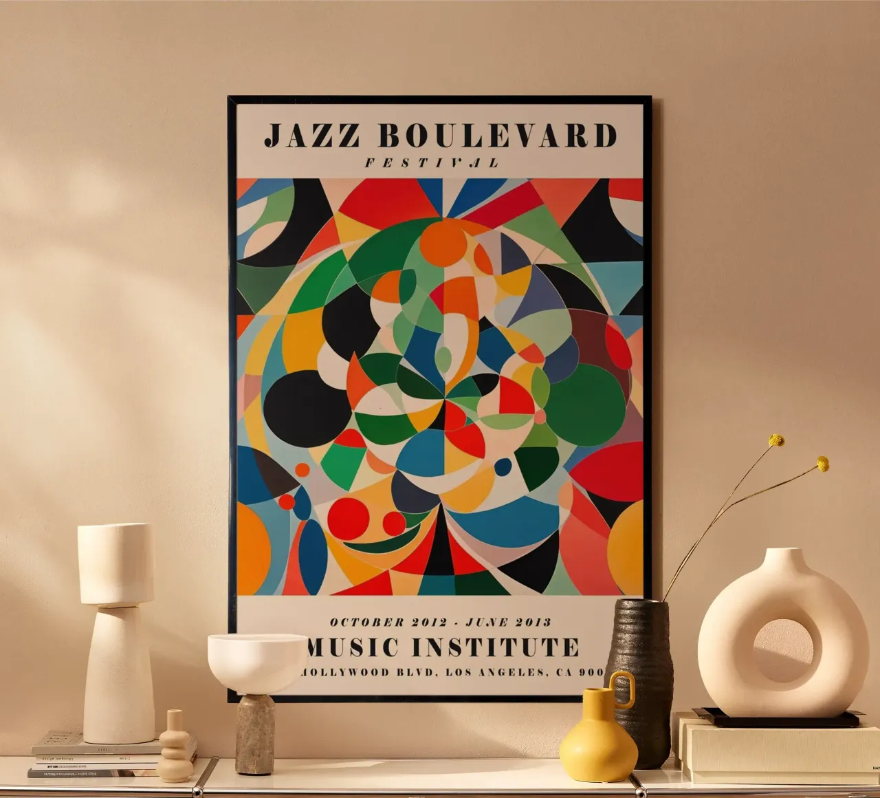 Jazz Boulevard poster con telaio in plastica da cosmos studio