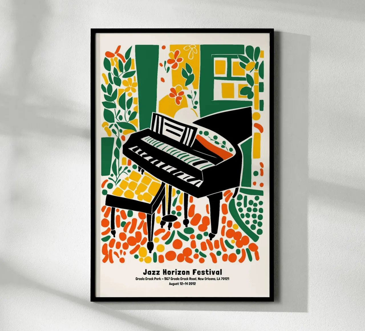 Jazz Horizon Fest poster con telaio in legno da cosmos studio