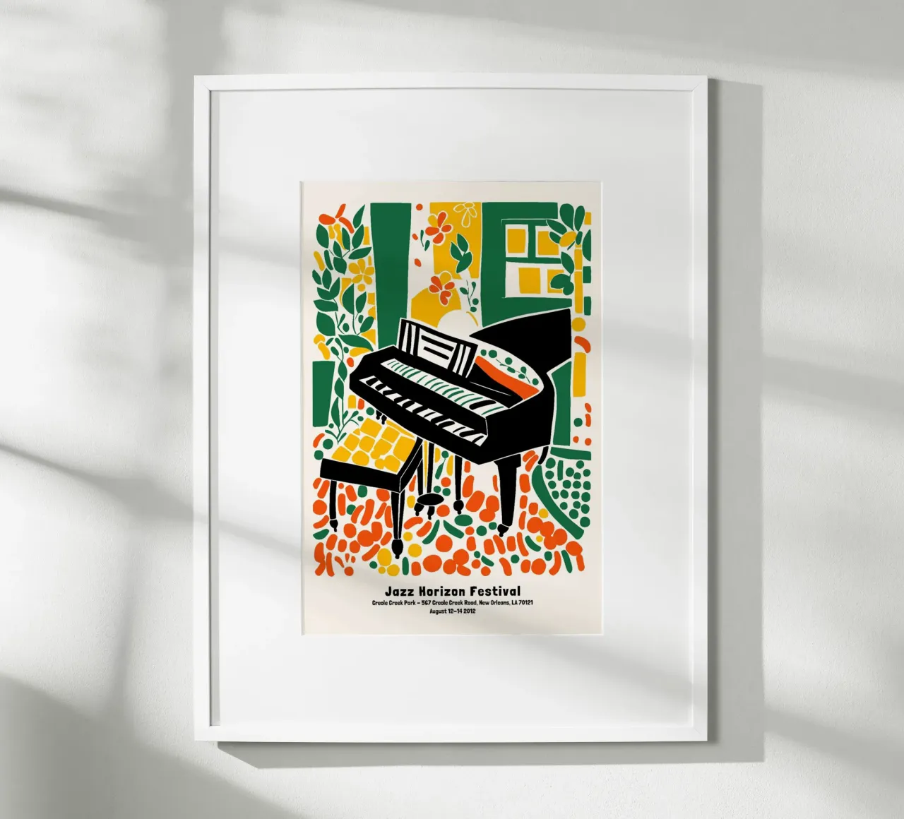 Jazz Horizon Fest poster con telaio in legno da cosmos studio