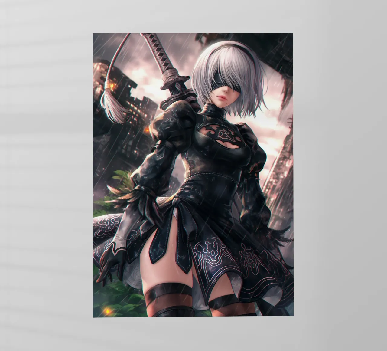 2B Nier Automata pellicola backlit da Fleur de Lys