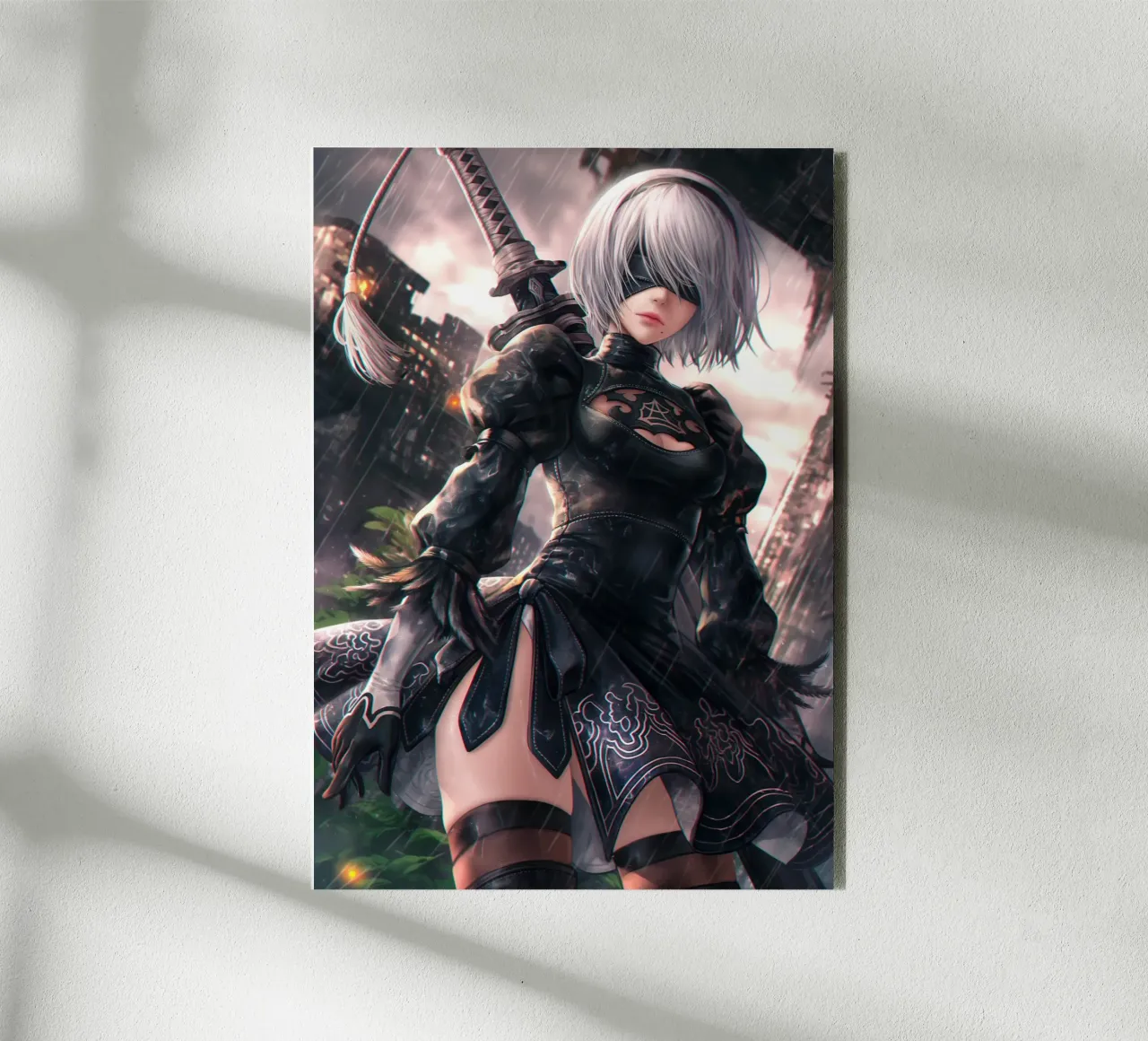 2B Nier Automata alluminio dibond da Fleur de Lys