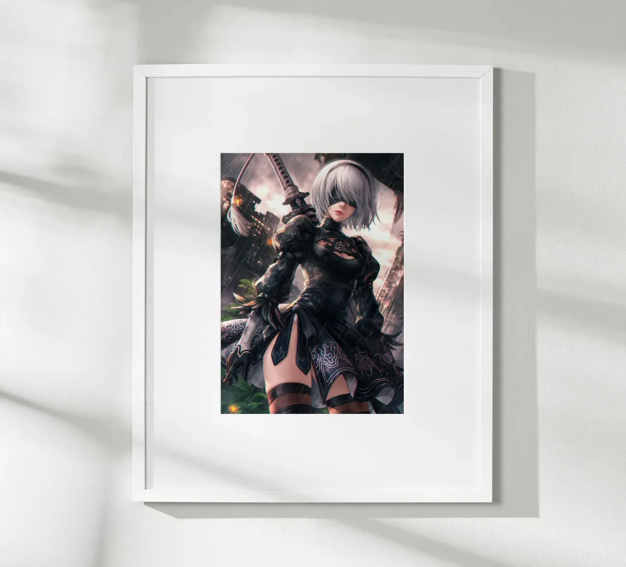 2B Nier Automata poster con telaio in plastica da Fleur de Lys