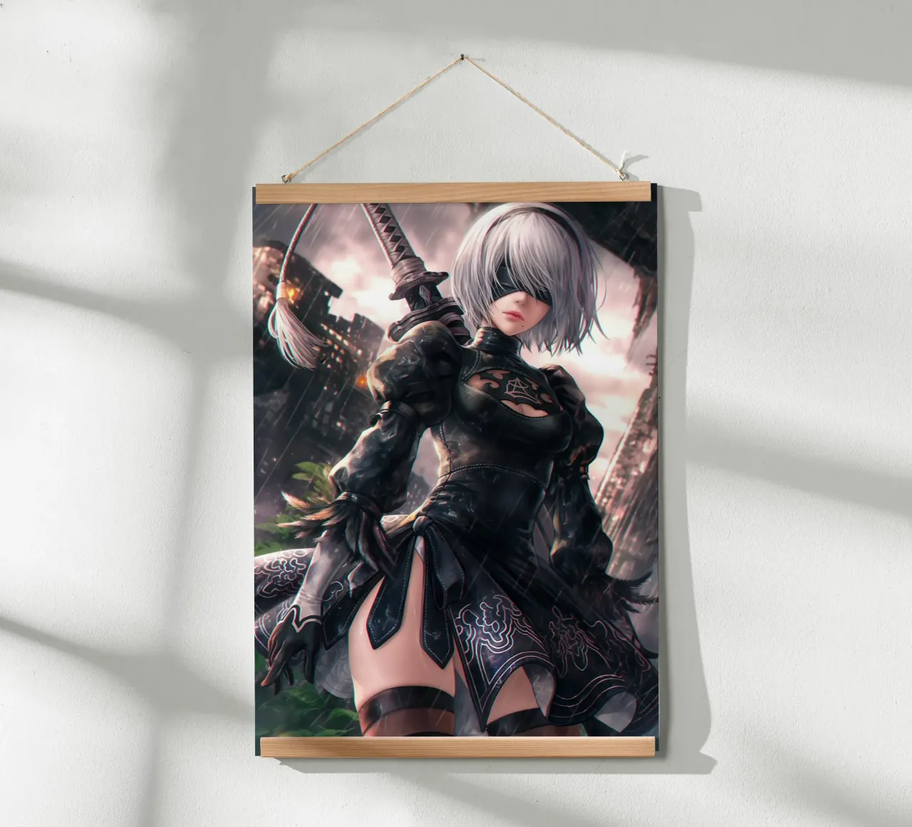 2B Nier Automata poster con telaio in plastica da Fleur de Lys
