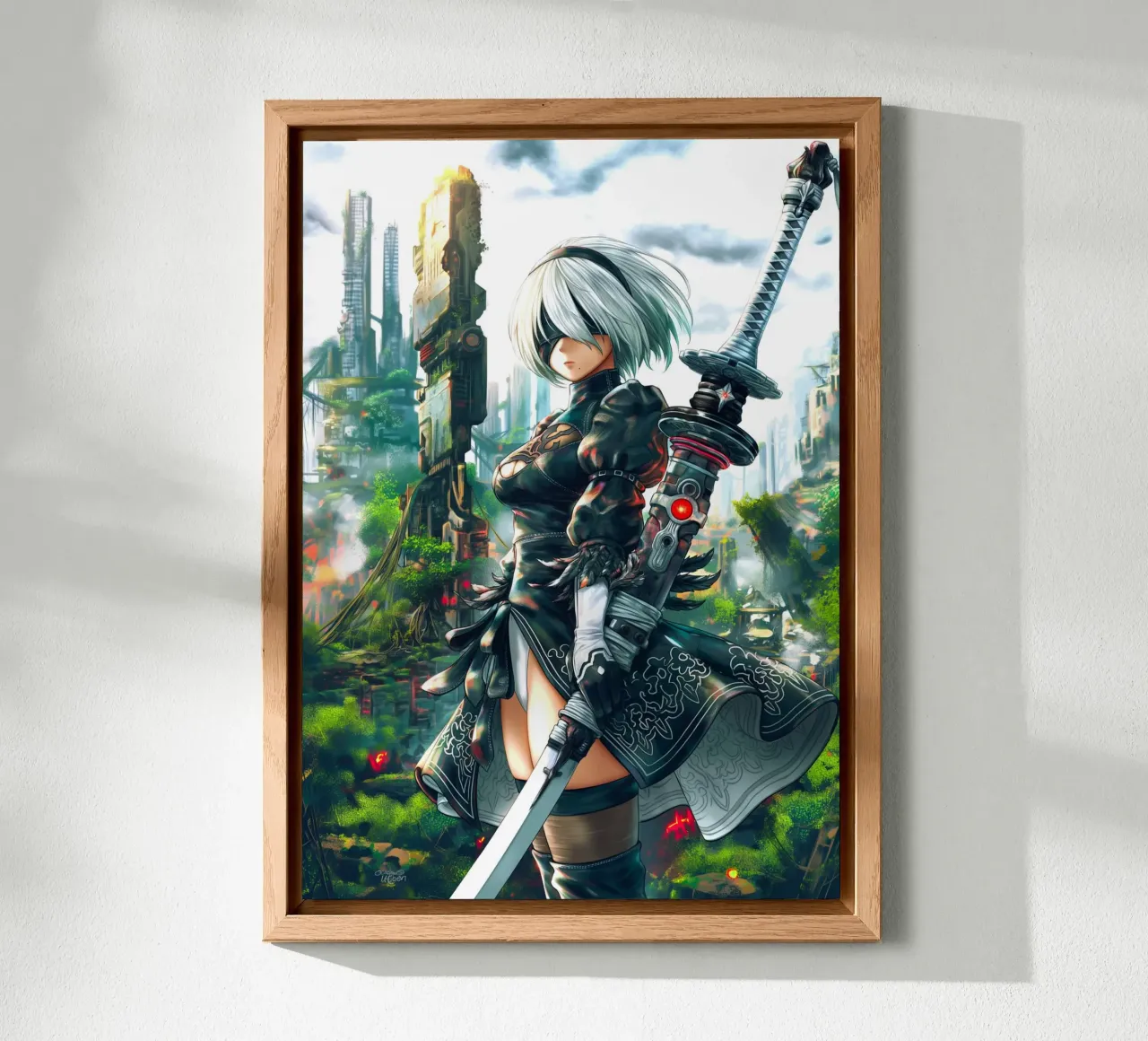 2B Nier Automata alluminio dibond da Fleur de Lys