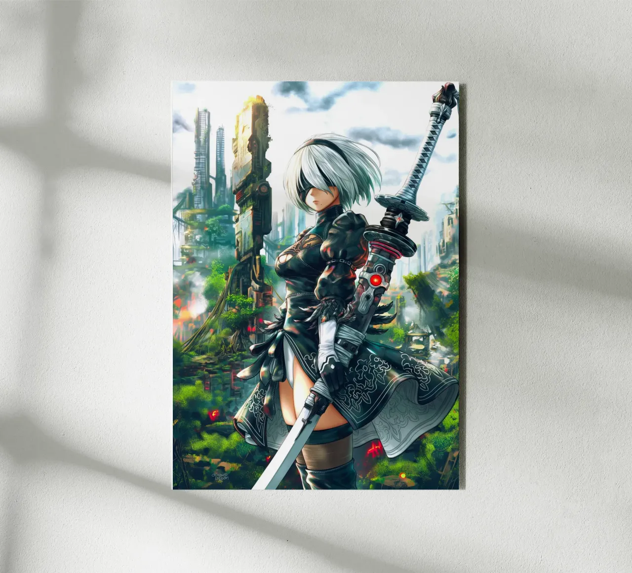2B Nier Automata alluminio dibond da Fleur de Lys