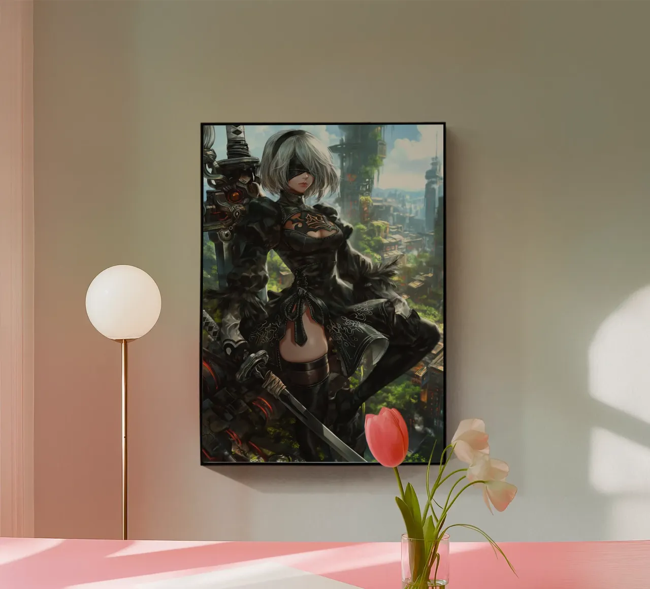 2B Nier Automata plexiglass da Fleur de Lys