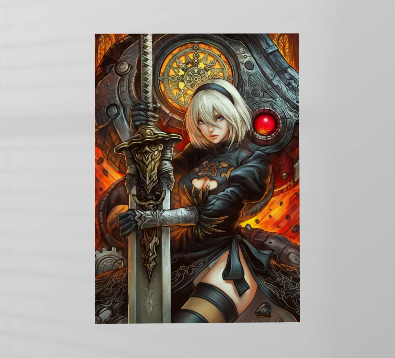 2B Nier Automata pellicola backlit da Fleur de Lys