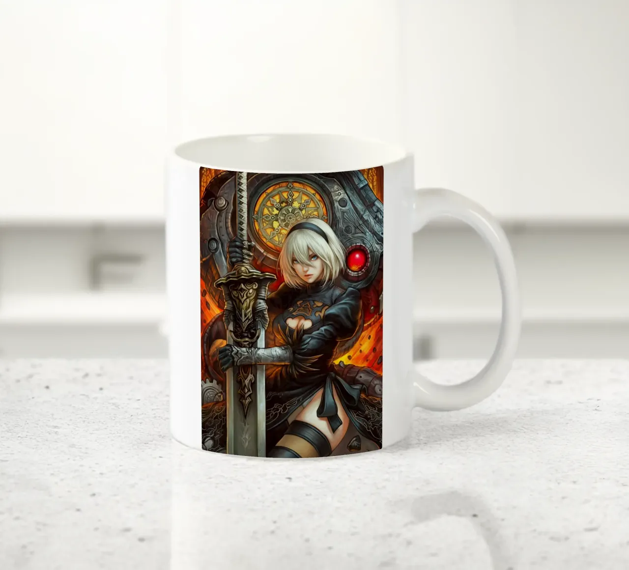 2B Nier Automata tazza in ceramica da Fleur de Lys