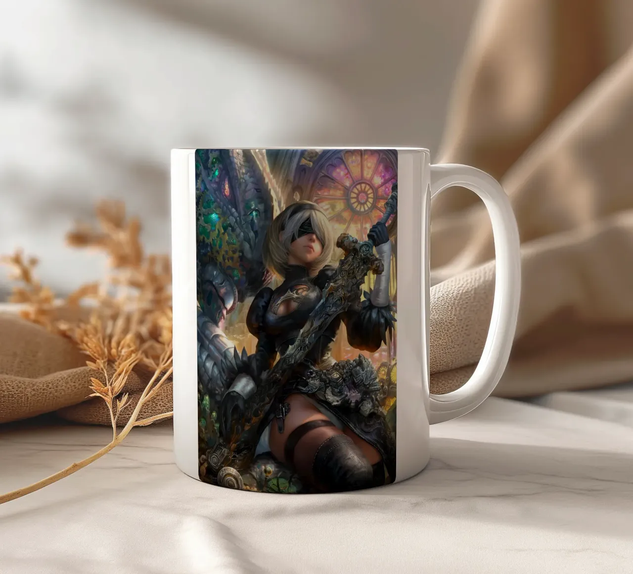 2B Nier Automata tazza in ceramica da Fleur de Lys