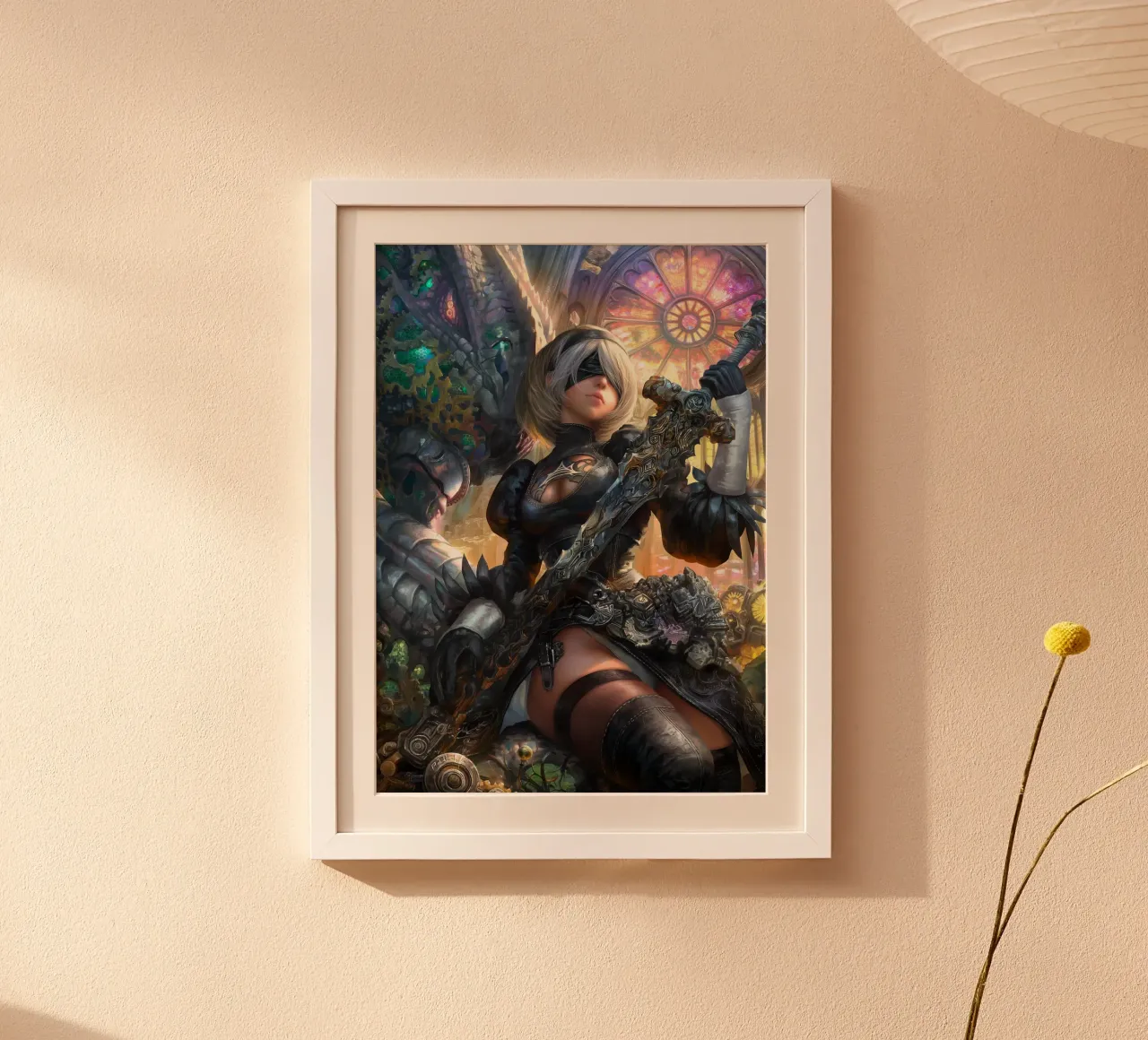 2B Nier Automata poster con telaio in plastica da Fleur de Lys
