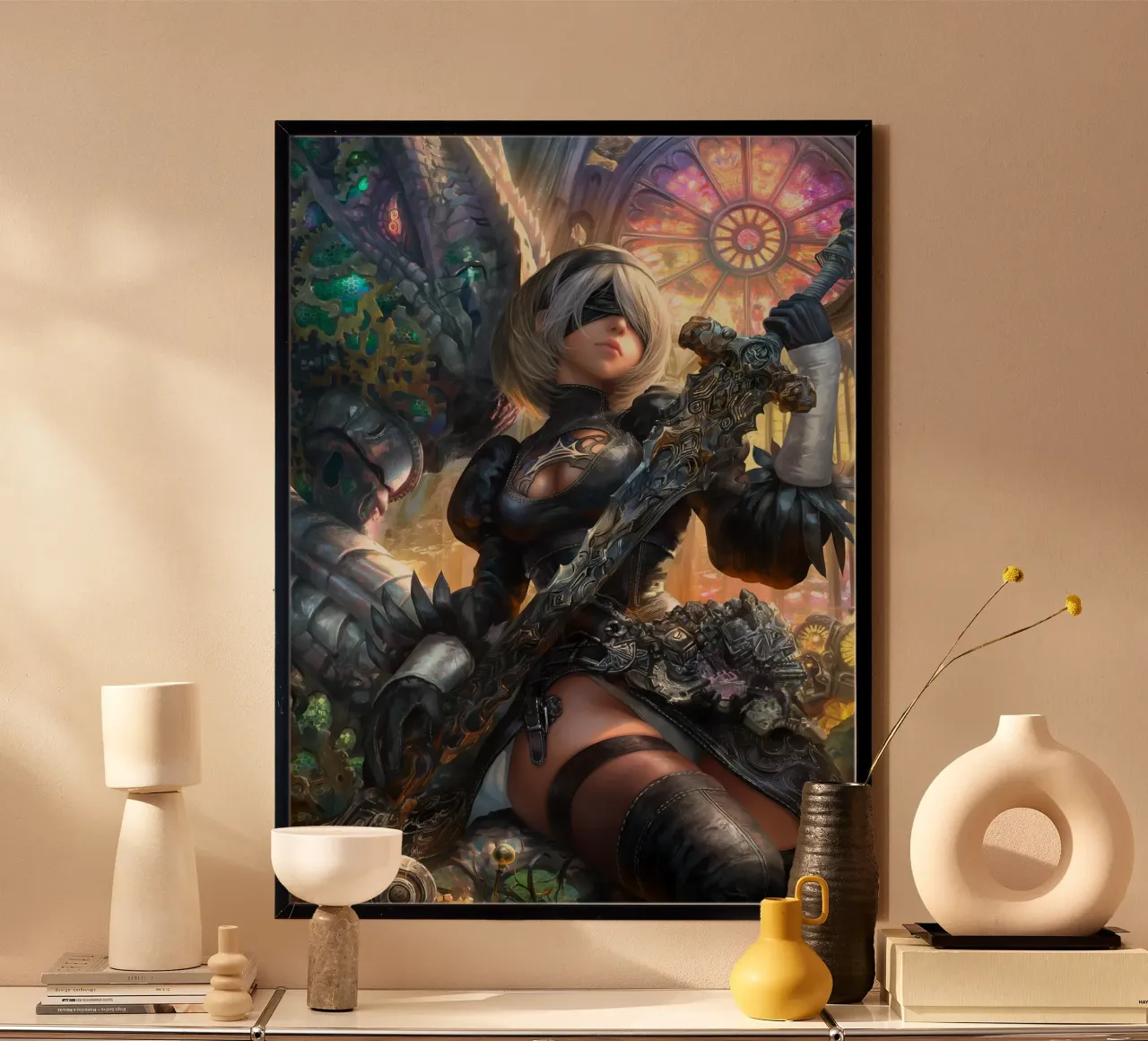 2B Nier Automata poster con telaio in plastica da Fleur de Lys