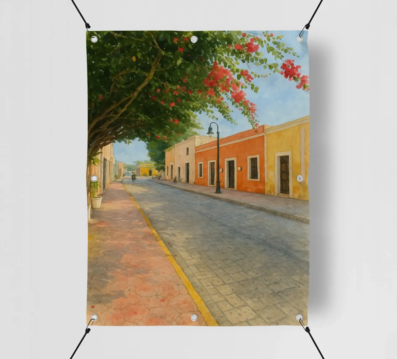 Valladolid Messico, strade del Messico telo in pvc da Ramcdc