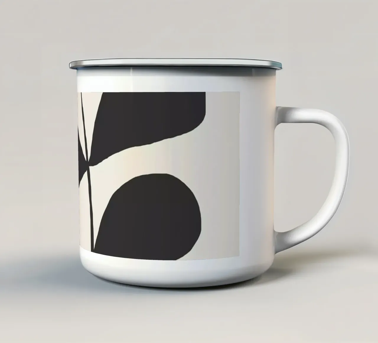 Astratto minimale -Pianta 3 tazza in smalto da ThingDesign